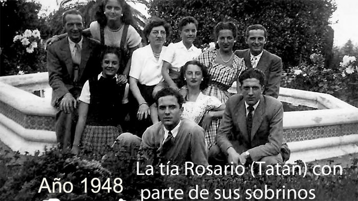La tía Rosario (Tatán) con parte de sus sobrinos